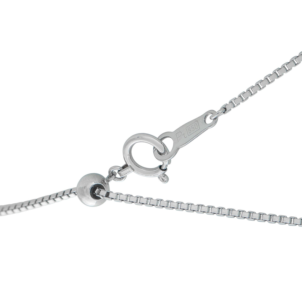 Exclusive Platinum 1.23ct Diamond and Black Opal Pendant Necklace