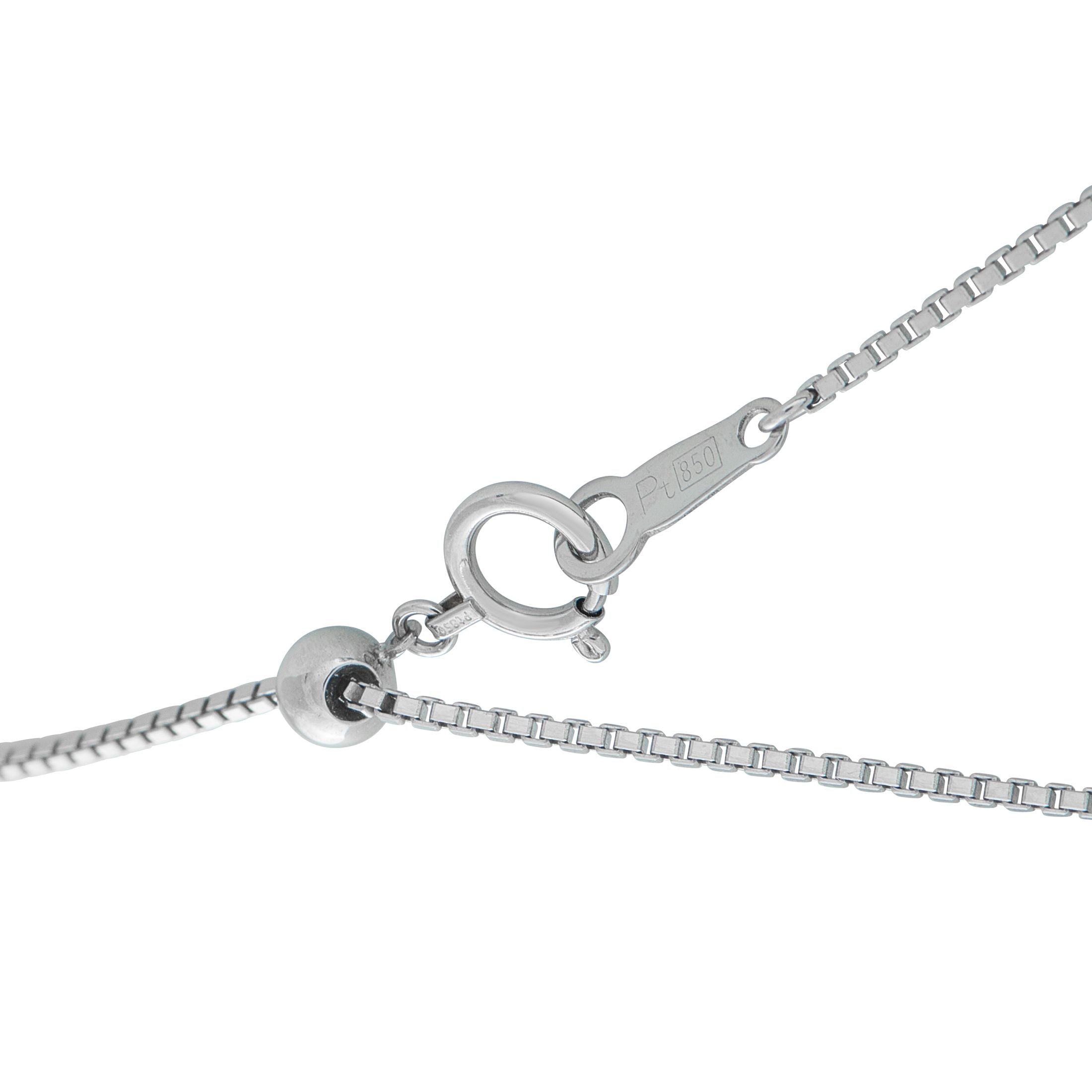 Exclusive Platinum 1.23ct Diamond and Black Opal Pendant Necklace