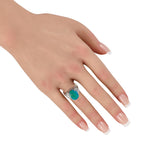 Platinum 0.54ct Diamond and Black Opal Ring