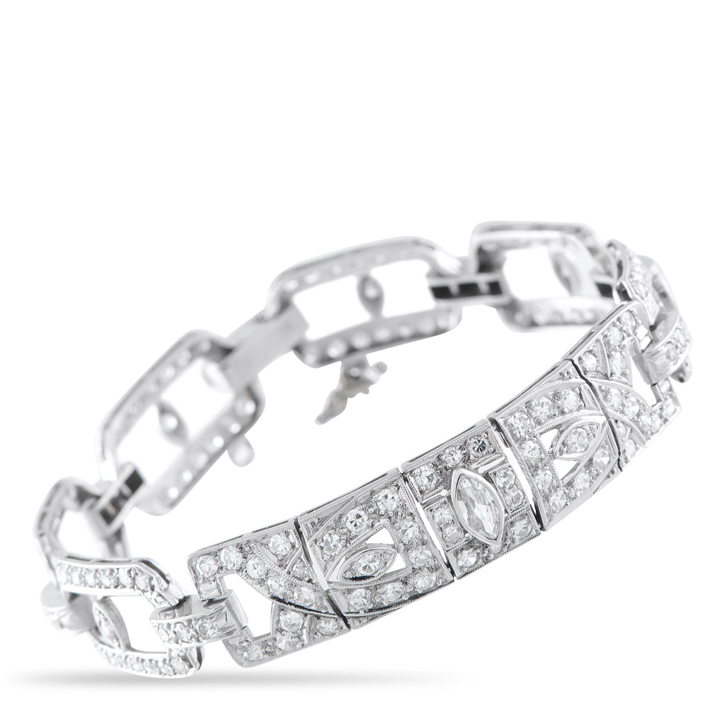 Antique Platinum 3.75ct Diamond Bracelet