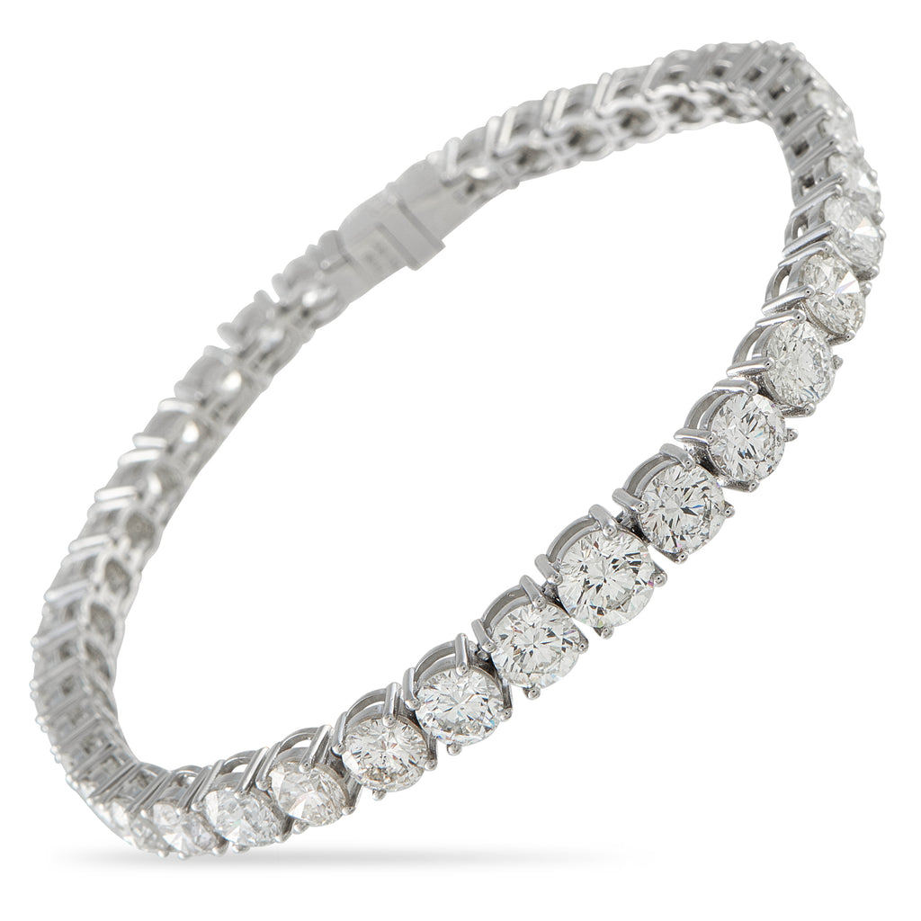 Platinum 13.82ct Diamond Tennis Bracelet