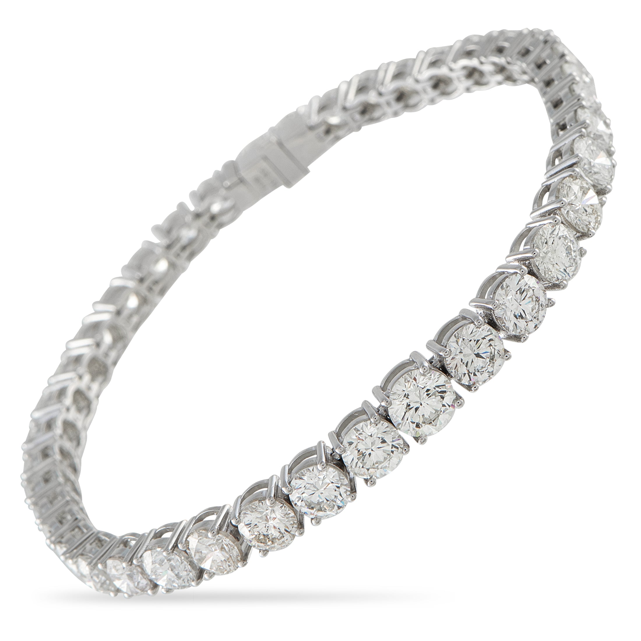 Platinum 13.82ct Diamond Tennis Bracelet