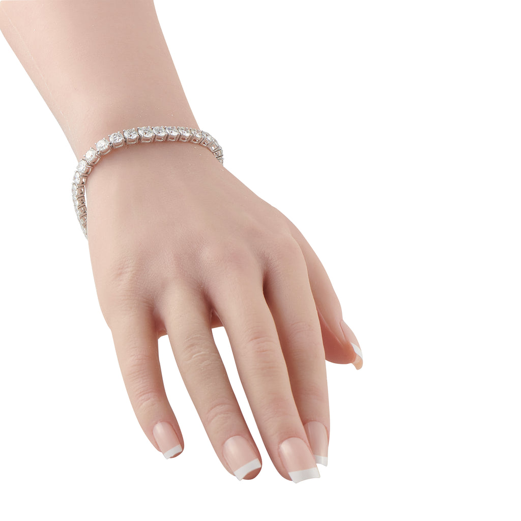 Platinum 13.82ct Diamond Tennis Bracelet