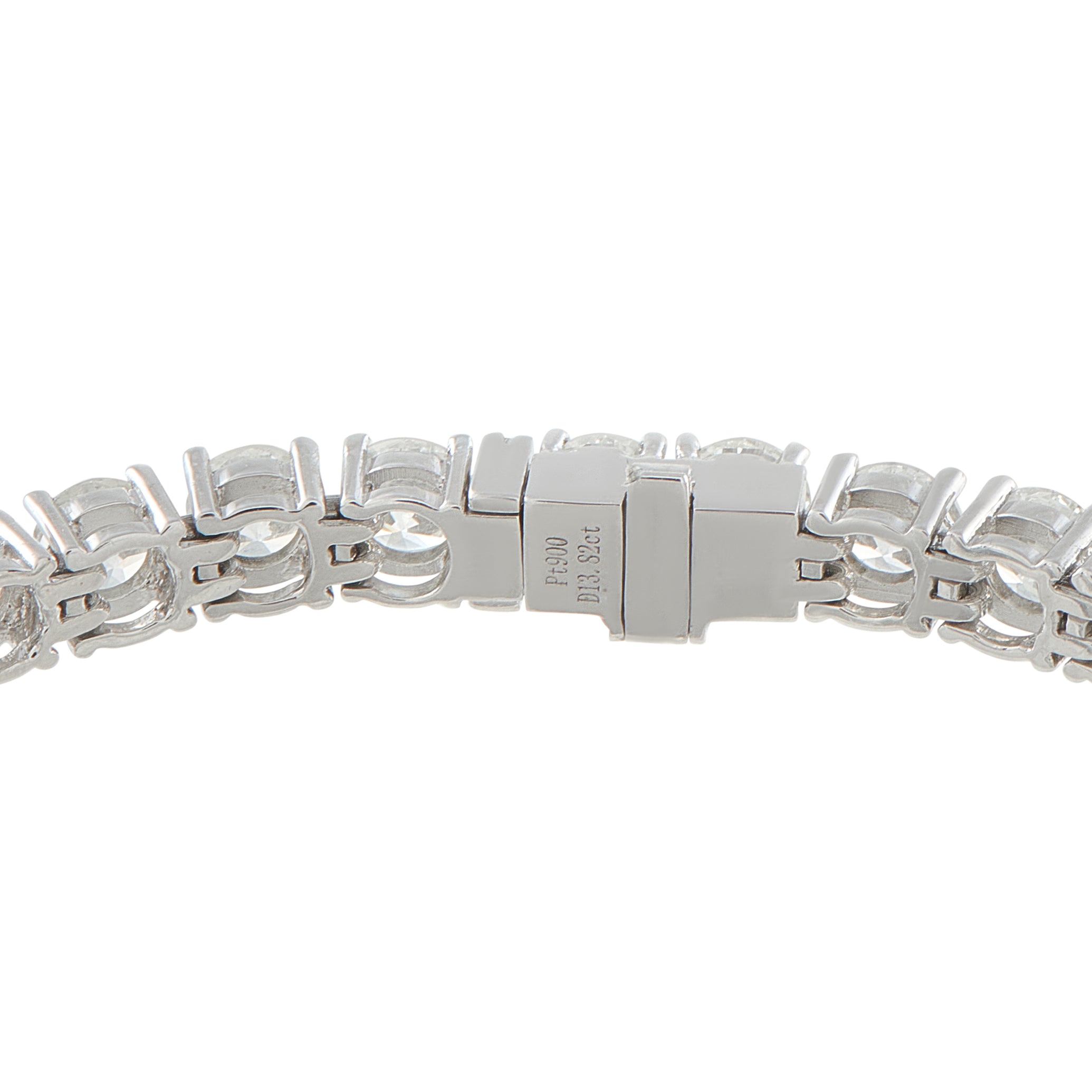 Platinum 13.82ct Diamond Tennis Bracelet