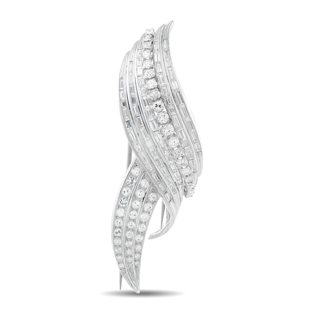 Platinum 7.25ct Diamond Brooch