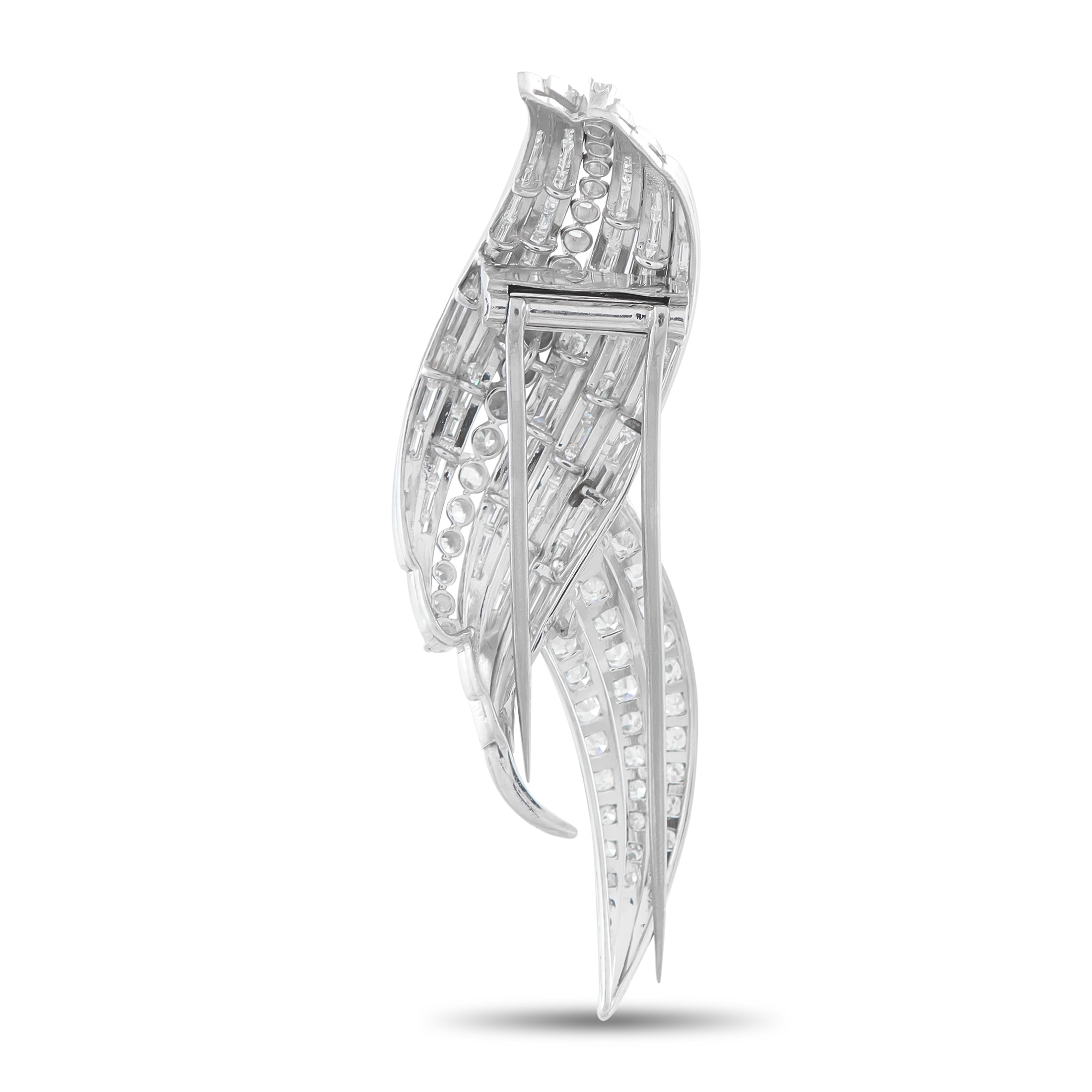 Platinum 7.25ct Diamond Brooch