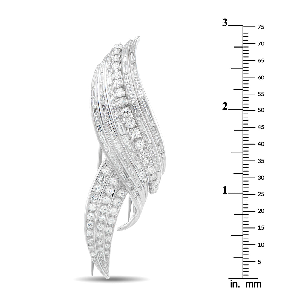 Platinum 7.25ct Diamond Brooch