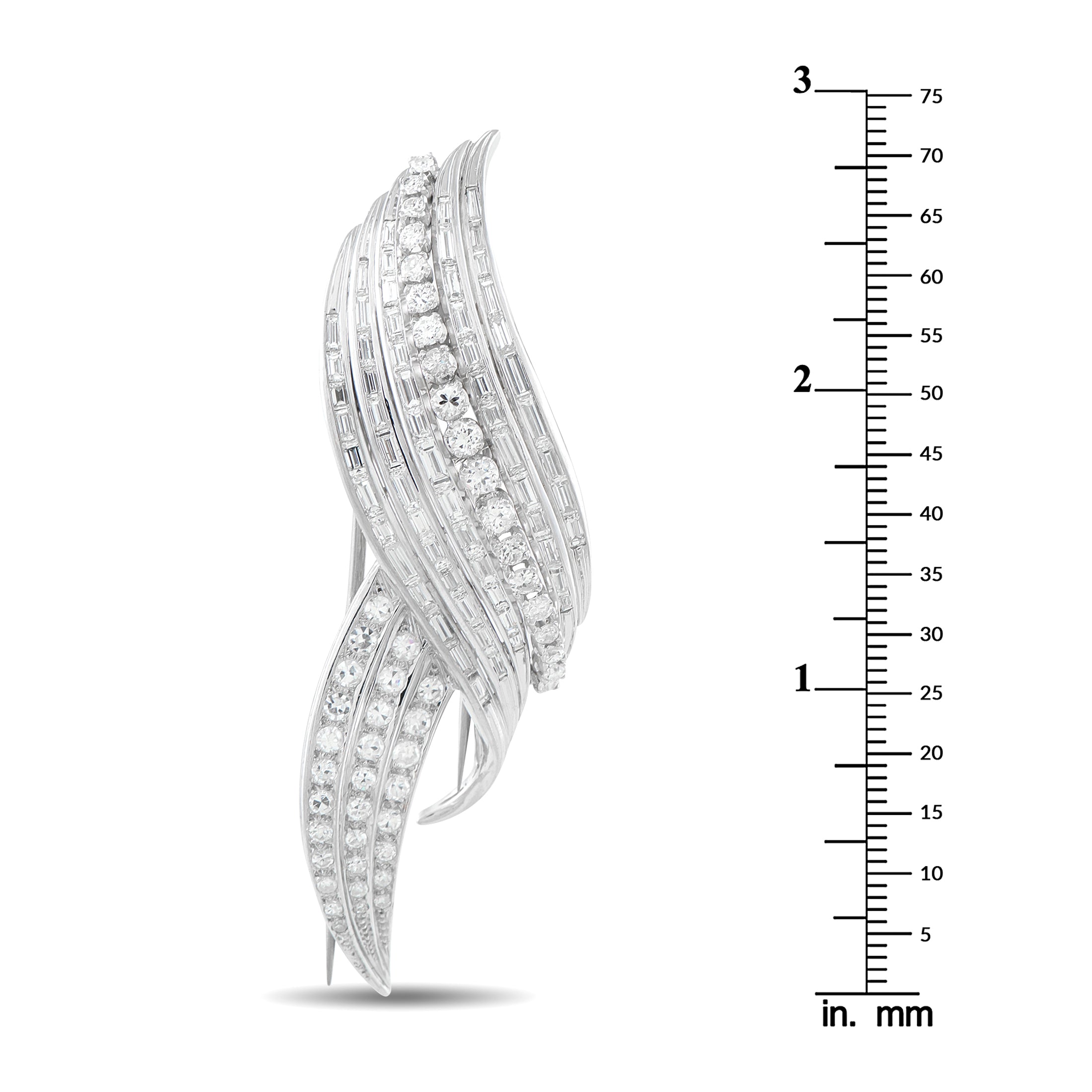 Platinum 7.25ct Diamond Brooch