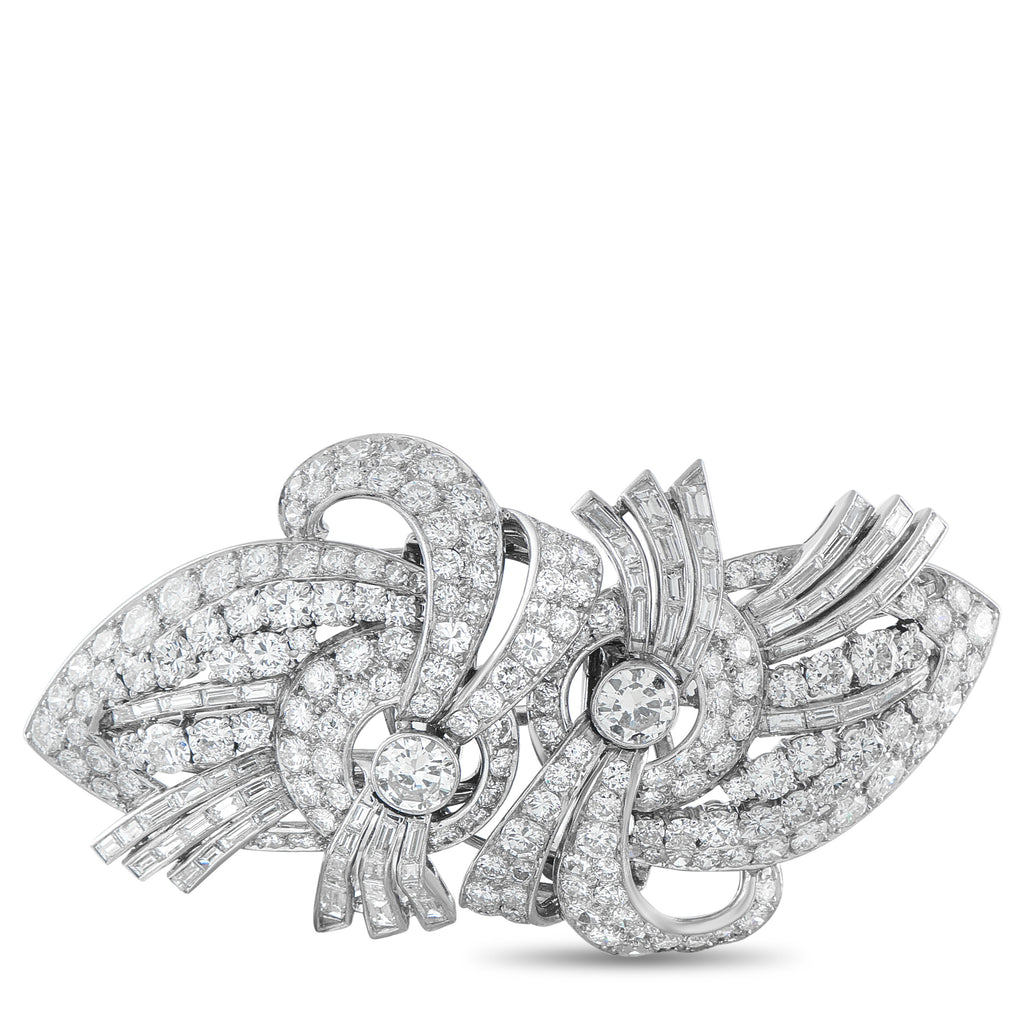 Platinum 14.0ct Diamond Brooch