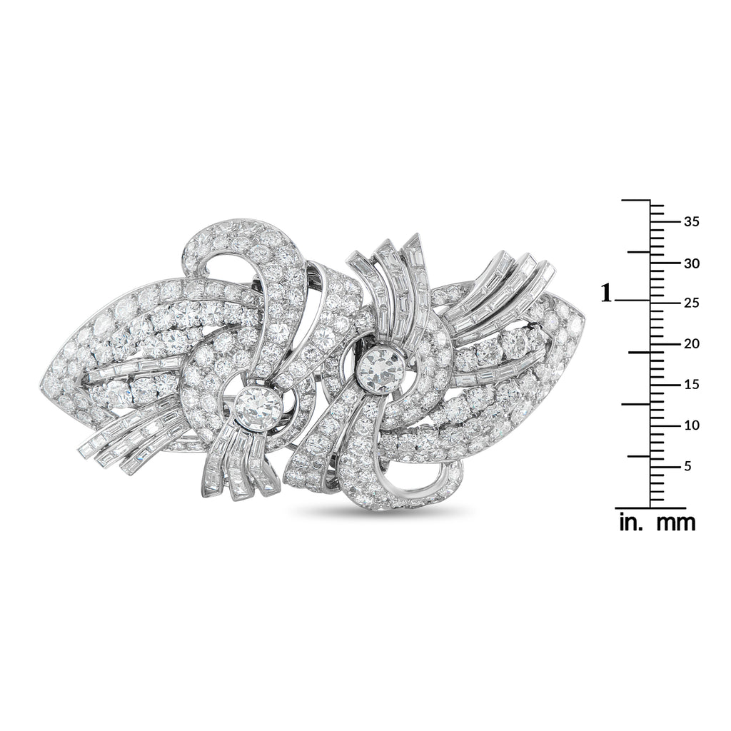 Platinum 14.0ct Diamond Brooch