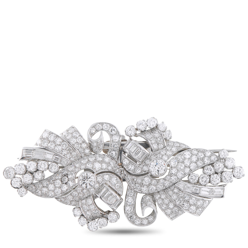 Platinum 8.25ct Diamond Brooch