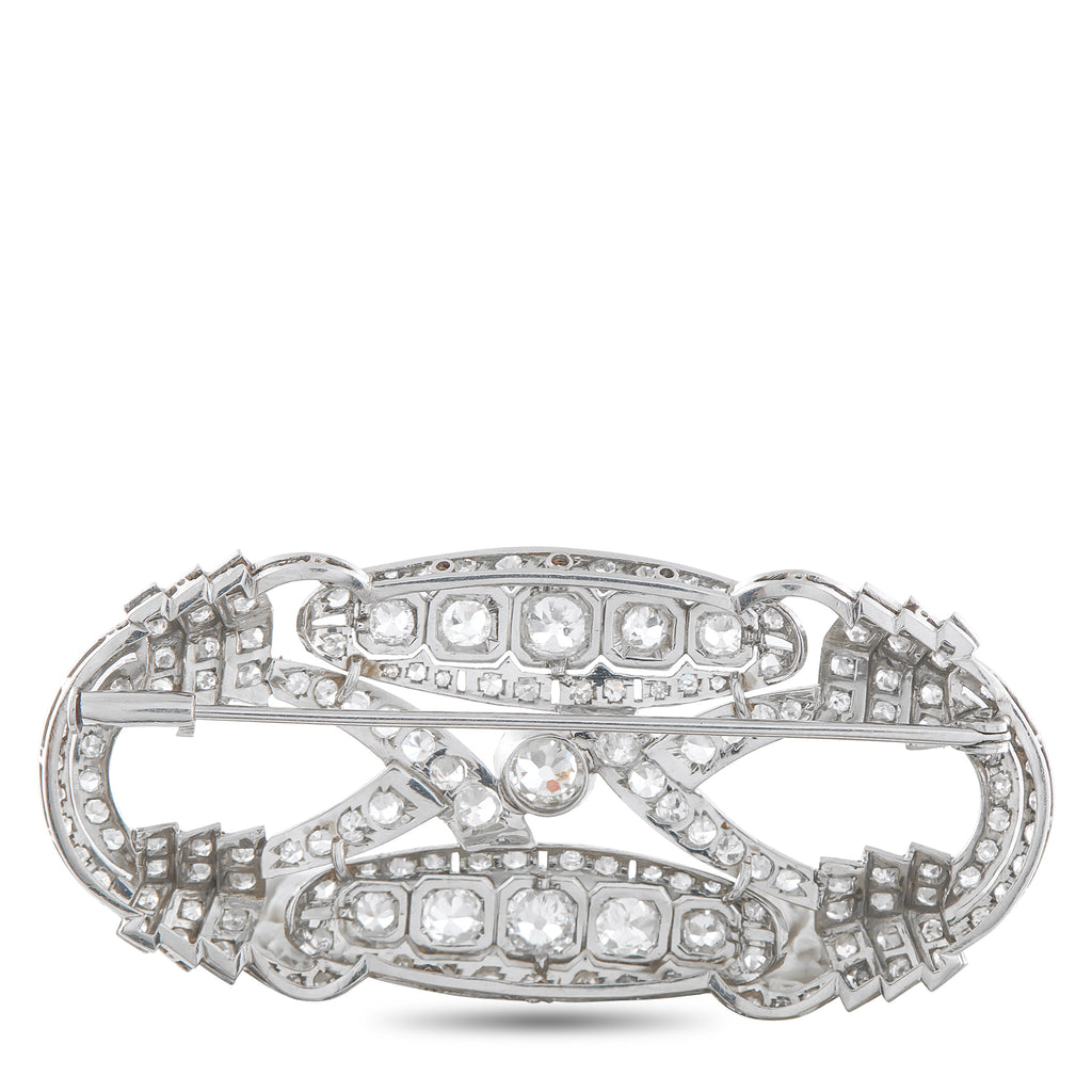 Platinum 9.0ct Diamond Art Deco Brooch