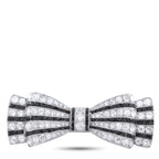 Platinum 4.0ct Diamond Art Deco Bow Brooch