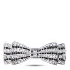 Platinum 4.0ct Diamond Art Deco Bow Brooch