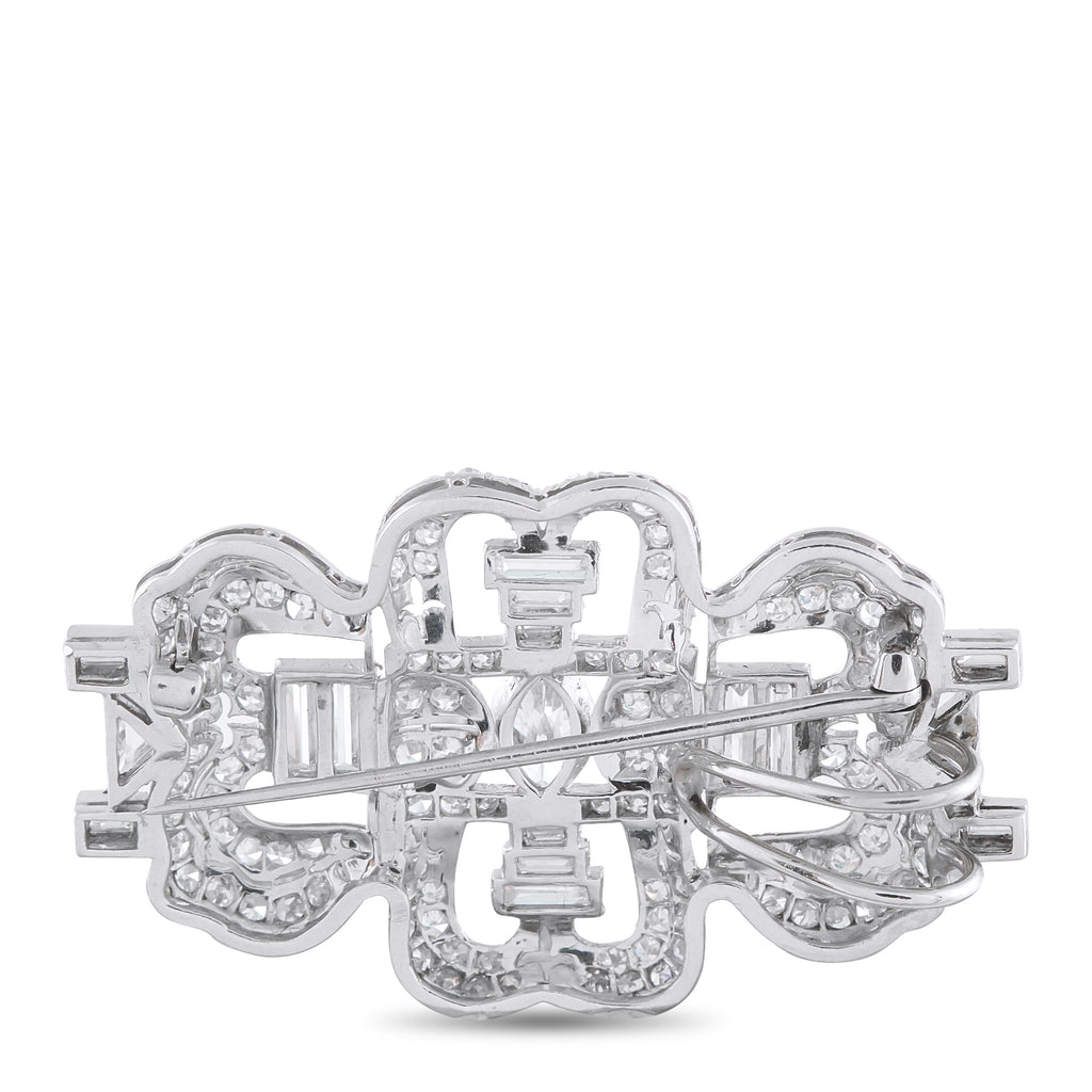Platinum 3.50ct Diamond Brooch