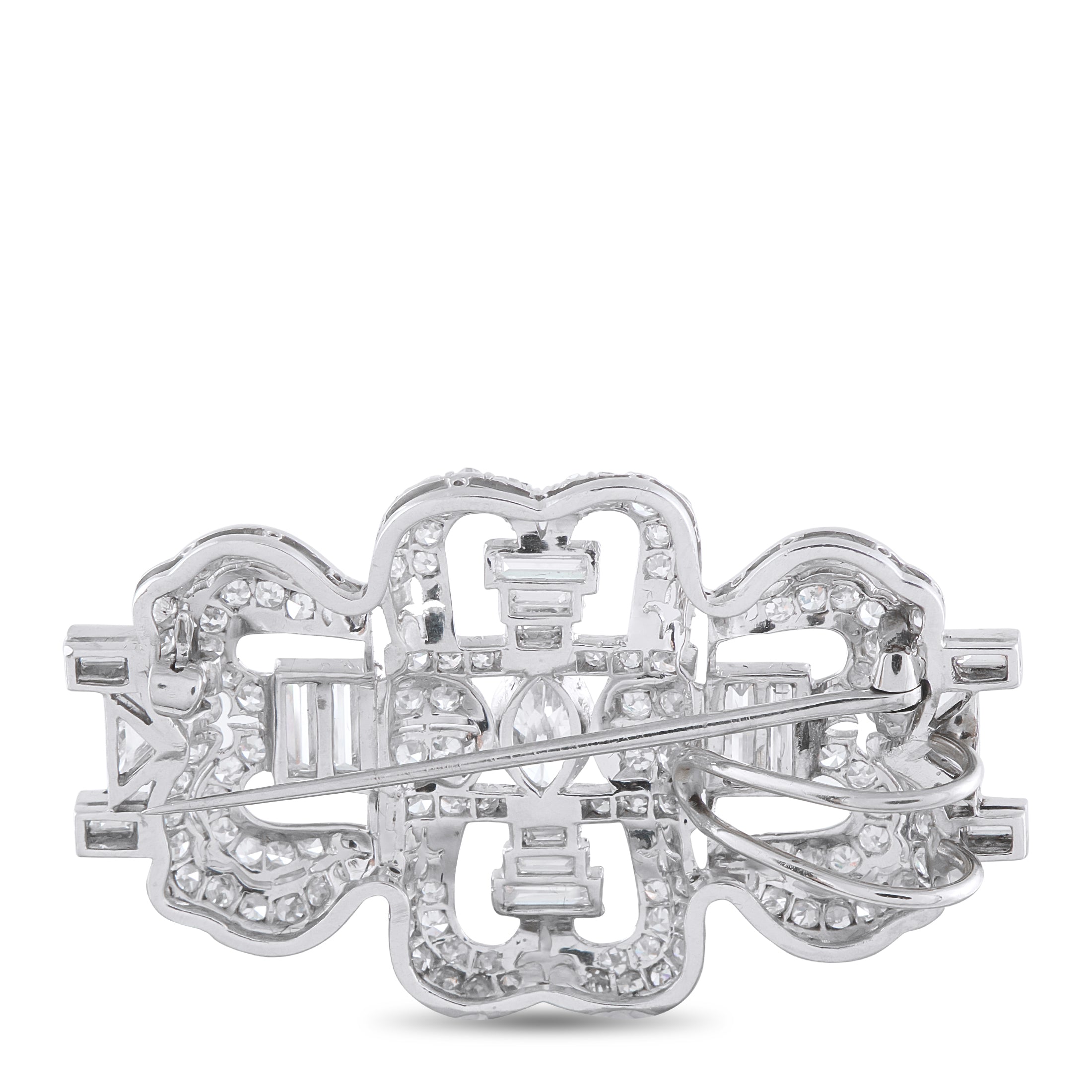 Platinum 3.50ct Diamond Brooch