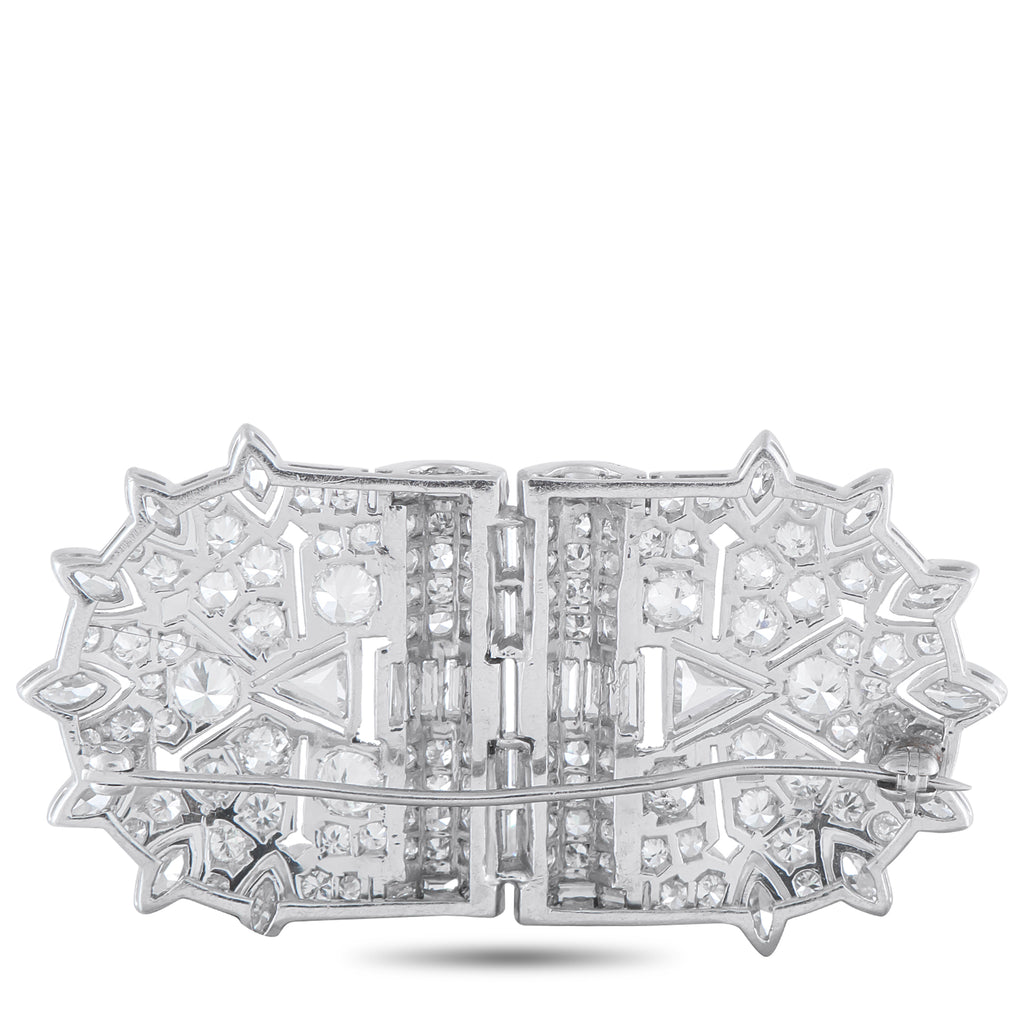 Platinum 5.25ct Diamond Brooch