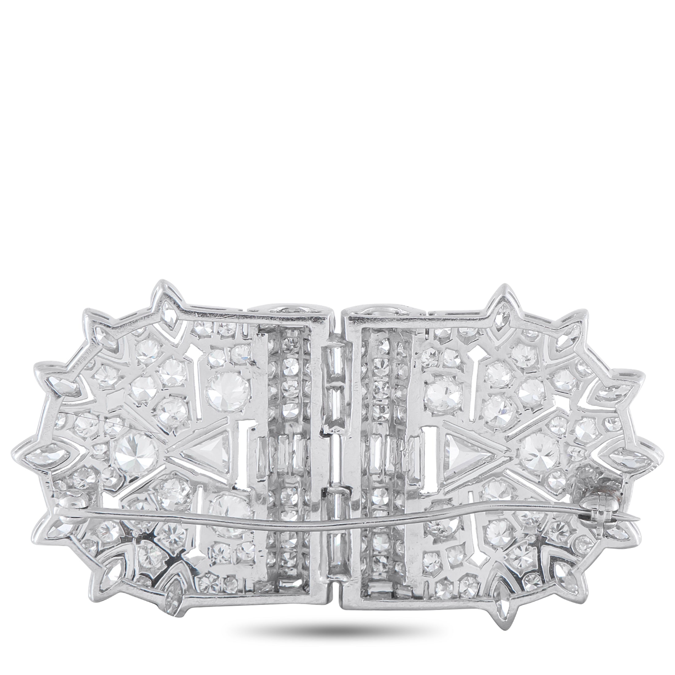 Platinum 5.25ct Diamond Brooch