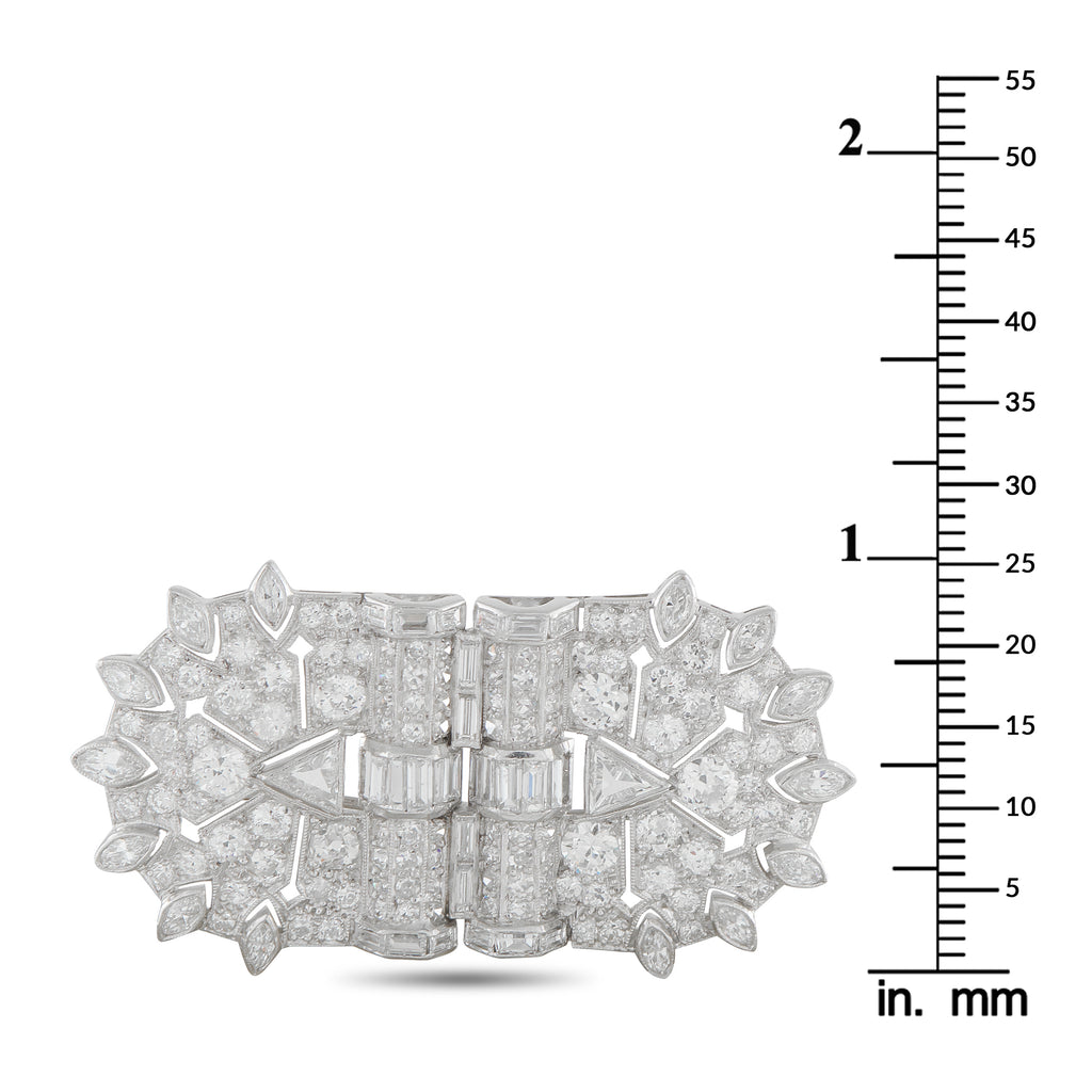 Platinum 5.25ct Diamond Brooch