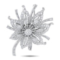 Platinum 5.20ct Diamond Brooch