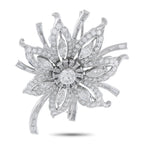 Platinum 5.20ct Diamond Brooch