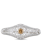 Platinum 1.35ct Diamond Edwardian Brooch