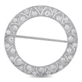Antique Platinum 1.0ct Diamond Open Circle Brooch