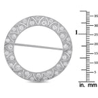 Antique Platinum 1.0ct Diamond Open Circle Brooch