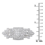 Antique Platinum 3.0ct Diamond Art Deco Plaque Brooch