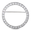 Platinum 1.50ct Diamond Circular Brooch