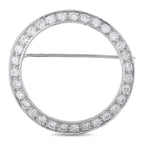 Platinum 1.50ct Diamond Circular Brooch