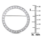 Platinum 1.50ct Diamond Circular Brooch