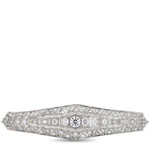 Antique Platinum 2.0ct Diamond Brooch