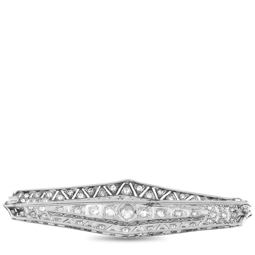 Antique Platinum 2.0ct Diamond Brooch