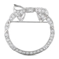 Platinum 1.30ct Diamond Circular Bow Brooch