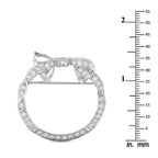 Platinum 1.30ct Diamond Circular Bow Brooch