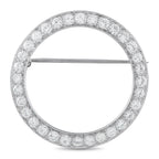 Platinum 2.0ct Diamond Eternity Circle Brooch