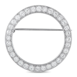 Platinum 2.0ct Diamond Eternity Circle Brooch
