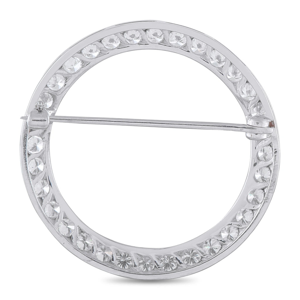 Platinum 2.0ct Diamond Eternity Circle Brooch