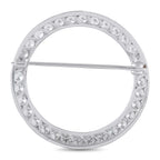 Platinum 2.0ct Diamond Eternity Circle Brooch