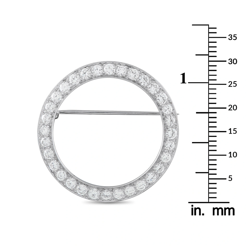 Platinum 2.0ct Diamond Eternity Circle Brooch