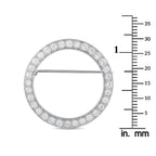 Platinum 2.0ct Diamond Eternity Circle Brooch