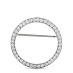 Platinum 2.25ct Diamond Circle Brooch