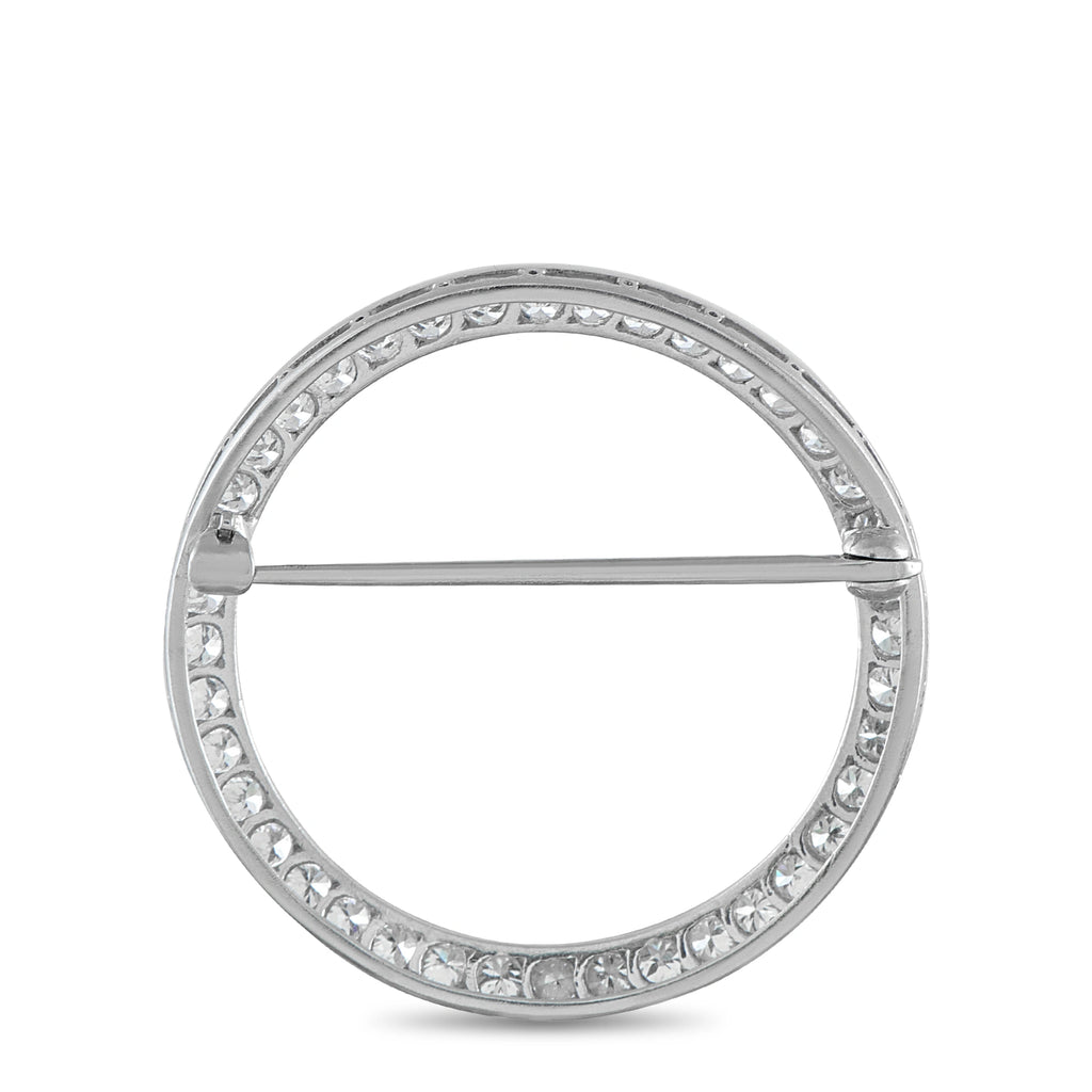 Platinum 2.25ct Diamond Circle Brooch