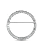 Platinum 2.25ct Diamond Circle Brooch