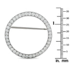 Platinum 2.25ct Diamond Circle Brooch