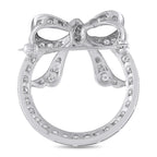 Platinum 1.20ct Diamond Circular Bow Brooch
