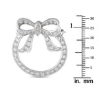 Platinum 1.20ct Diamond Circular Bow Brooch