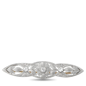 Platinum 0.70ct Diamond Brooch