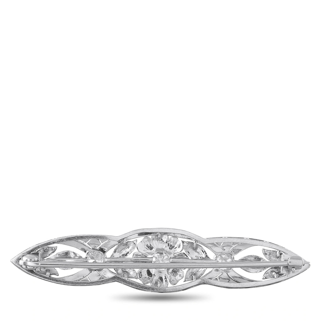 Platinum 0.70ct Diamond Brooch